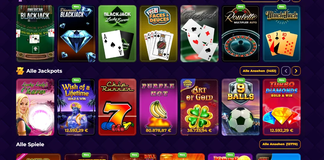 Durchsuchen Sie Jackpot-Tischspiele